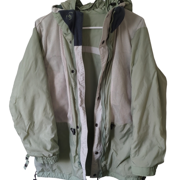 Vintage Women’s Columbia Interchange Core 3 In 1 Winter Coat Green Sz S - Picture 3 of 15